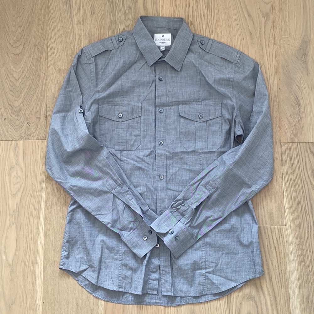 Express Utility Button Down. Size: Large - image 3